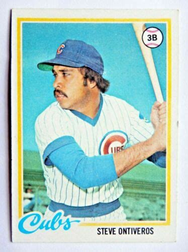 Steve Ontiveros Topps Baseball Card Chicago Cubs Vg Ebay