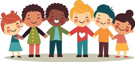 kindness kids vector art icons  graphics