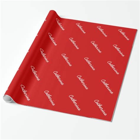 Personalized wrapping paper with elegant name text | Zazzle