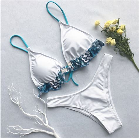 The Bikini Sexy Swimsuit Triangle Swimsuit Printed Side On Luulla