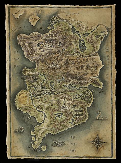 Cool map of Eastern Kingdoms used in the Warcraft Movie : r/classicwow