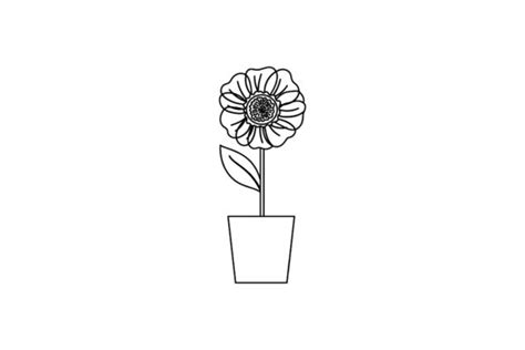 Flowers Drawing Icons Line Style Graphic By Samagata Creative Fabrica