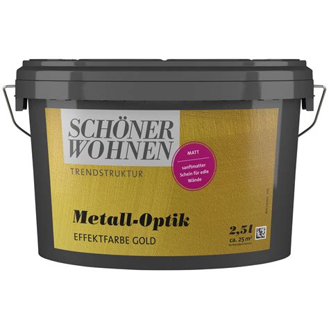 SCHÖNER WOHNEN FARBE Effektfarbe Trendstruktur in Metall Optik