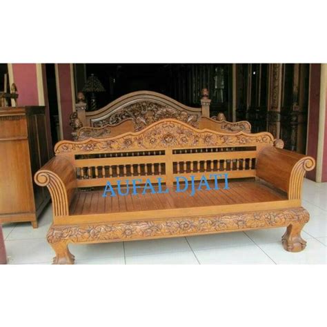 Jual Kursi Bangku Jati Teras Risban Bale Bale Ukir Ukiran Daybed Top