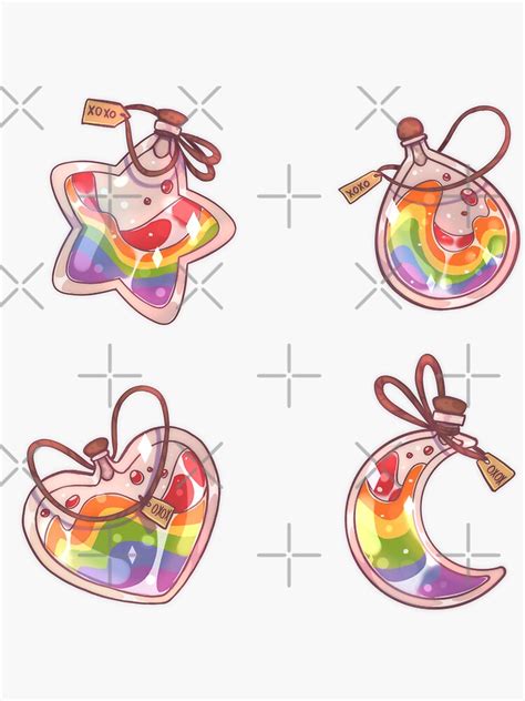 Gay Potions Sticker Set Sticker For Sale By Itsacuteart Redbubble