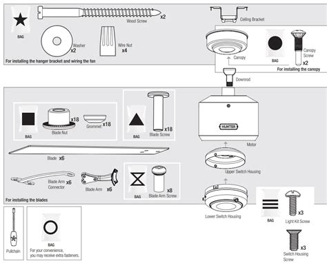 Hunter Gilrock No Light Inch Ceiling Fan Instruction Manual