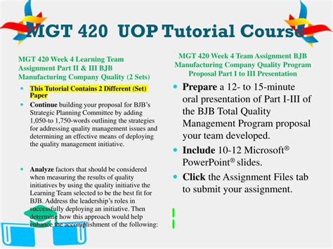 Ppt Mgt Uop Tutorial Course Uoptutorial Powerpoint Presentation