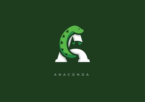 ANACONDA A MONOGRAM, VECTOR LOGO 20810713 Vector Art at Vecteezy