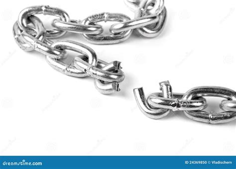 Broken Metal Chain Stock Photo - Image: 24369850