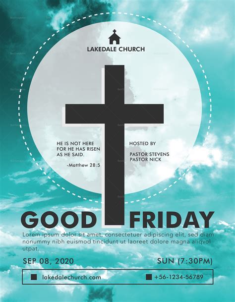 Good Friday Flyer Design Template In PSD Word Publisher Illustrator