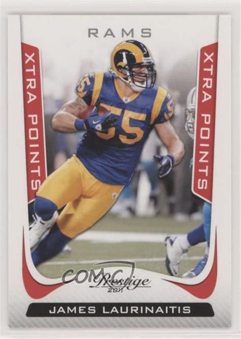 2011 Panini Prestige Xtra Points Red 181 James Laurinaitis 100 For