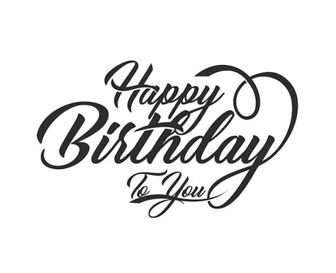 Tipografía de feliz cumpleaños Vector Premium