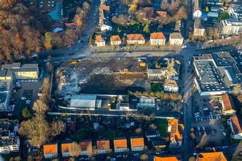 Luftbild Gladbeck Baustelle zum Abriß des Gebäudekomplexes an der