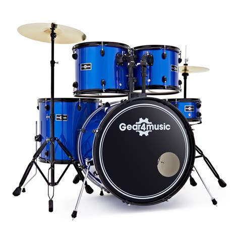 BDK-1 Full Size Starter Drum Kit by Gear4music, Blue at Gear4music