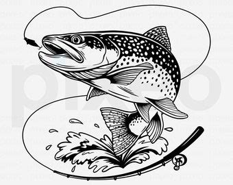 Trout Fishing Svg Trout Fish Svg Trout Svg Trout Fish Etsy