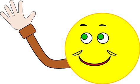 Vector Image Of Happy Smiley Waving Public Domain Vectors