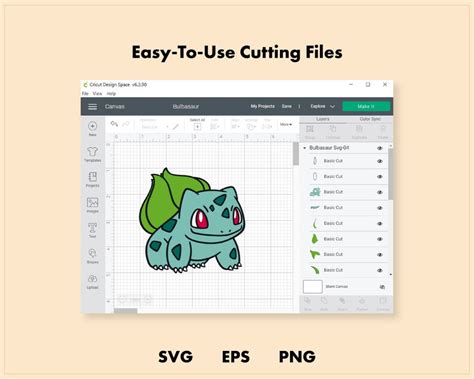 Bidoof Pokemon SVG Cut File Layered Digital Template Etsy