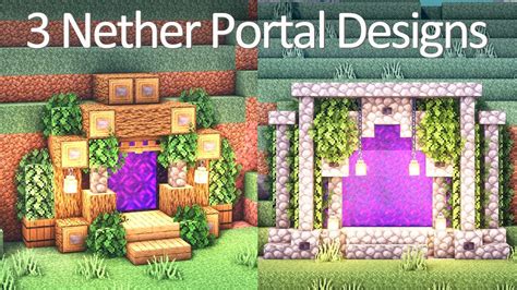 Minecraft Nether Portal Designs 1 Youtube