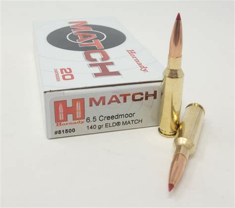 Hornady 6 5 Creedmoor Match H81500 140 Gr Eld Match 20 Per Box