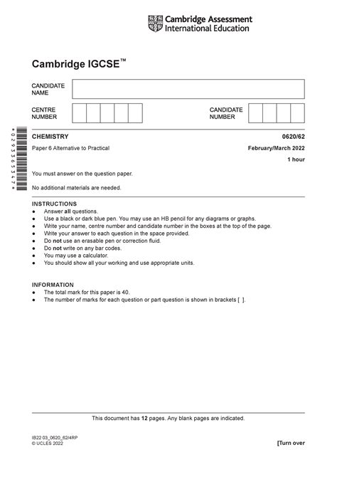 M Qp Igcse Chem Chemistry Paper