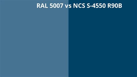 Ral 5007 Vs Ncs S 4550 R90b Ral Colour Chart Uk