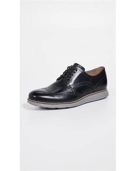 Cole Haan Original Grand Short Wingtip Oxford In Black For Men Lyst