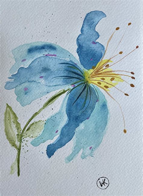 Watercolor Three Purple Flowers Art Print By Britta Zehm Artofit