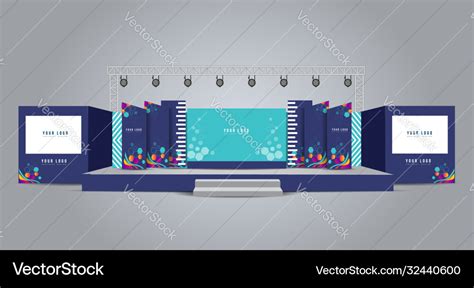 Event stage design for business conferences Vector Image