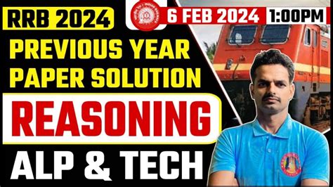 RRB ALP 2024 REASONING Previous Year Questions RRB Technician