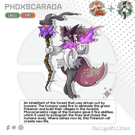 Fusion Meowscarada And Delphox Pokemon Fakemon By Caligomilites On