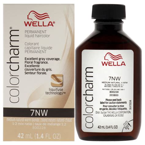 Wella Color Charm Permanent Liquid Haircolor 7nw Medium Natural Warm