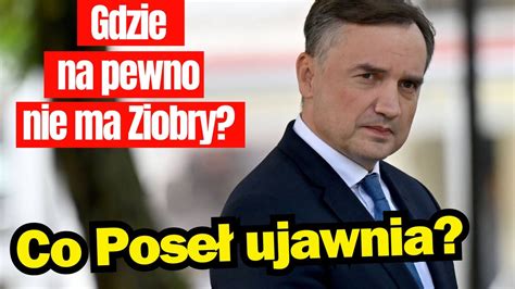 Gdzie Tak Naprawd Jest Zbigniew Ziobro Ledczy Byli W Szpitalu Co