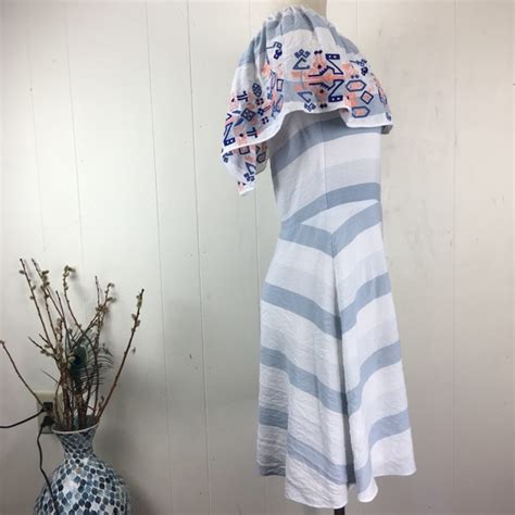 Sugarlips Dresses Sugarlips Offshoulder Ruffle Striped Summer Dress