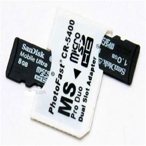 Adaptador Micro Sd A 2 X Ms Pro Duo Memory Stick