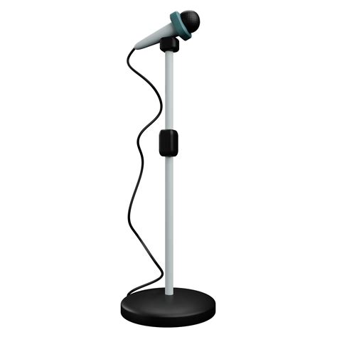 Microphone and stand 3d icon 22936534 PNG