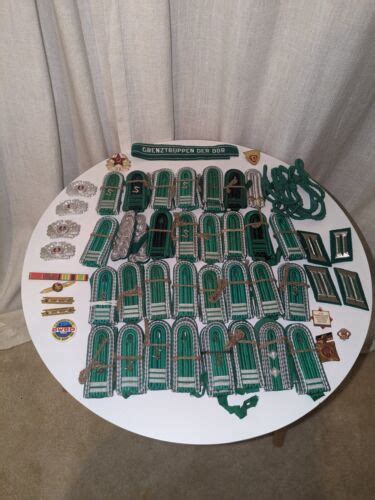 Huge East German Police And Grenztruppen Shoulder Board Lot Ddr Nva Gdr