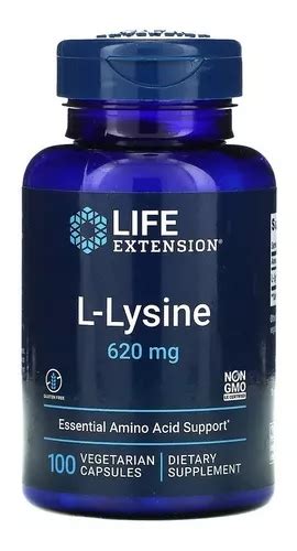 L Lysine Mg Caps Lisina Life Extension