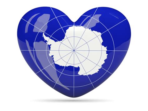 Heart Icon Illustration Of Flag Of Antarctica