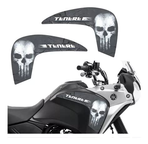 Kit Adesivo Tanque Yamaha Tenere Caveira Dark Tnr