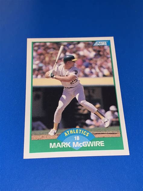 Score Mark Mcgwire Baseball Card Oakland Athletics Set Break Nm