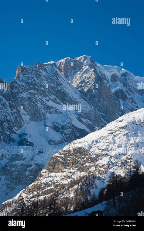 Mont Blanc Massif La Palud Courmayeur Aosta Valley Valle D Aosta