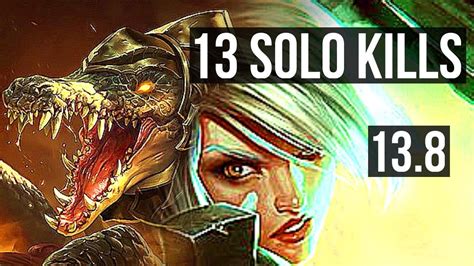 Renekton Vs Riven Top Solo Kills Legendary Kr Master