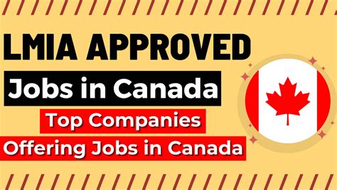 Canada Lmia Approved Jobs August 2024 Top Companies Offering Jobs