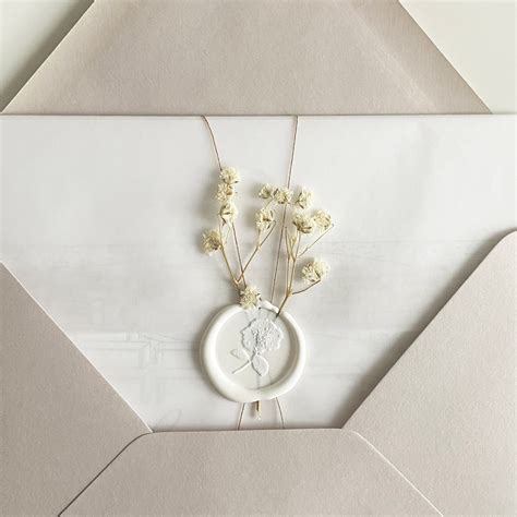 Natural Neutral Hydrangea Wax Seal With Dried Baby S Breath By Red