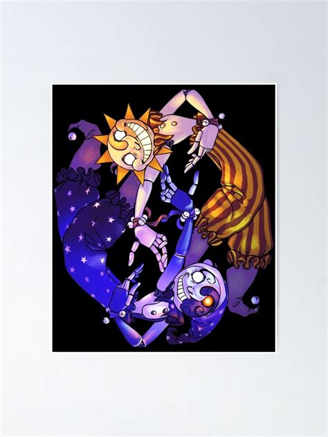 Fnaf Security Breach Sun And Moon Friendly I Poster For Sale By Sksoumen Redbubble