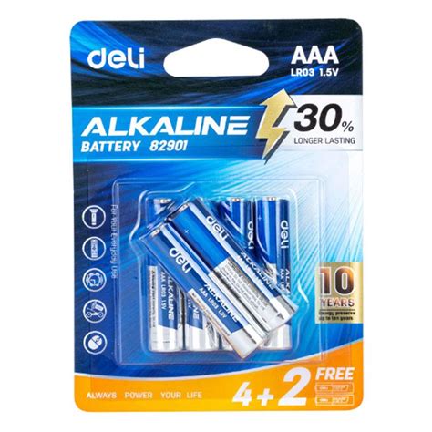 Deli Alkaline Battery Aaa V Pcs Batteries X Pack Shop