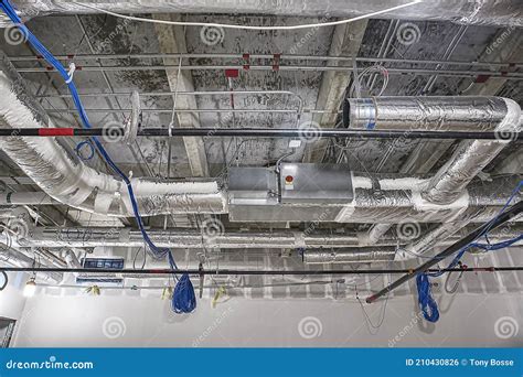 Commercial Air Conditioning Installation Stock Photo - Image of ...