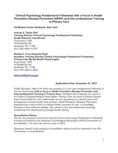 Pdf Clinical Psychology Postdoctoral Fellowship With A Focus