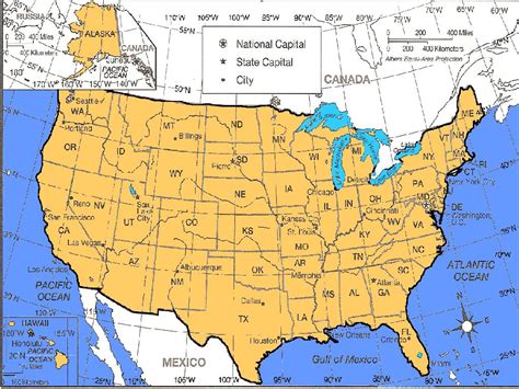 Map Of Usa With Longitude