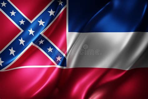 Mississippi State flag stock illustration. Illustration of state ...